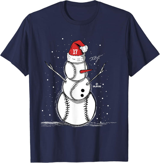Kris Bryant Baseball Snowman T-Shirt - T-Shirt | Navy