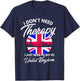 English Flag I United Kingdom Flag I Union Jack I England T-Shirt - T-Shirt | Navy