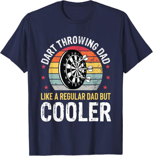 Dart Throwing Dad Father Dart Player Darts Funny T-Shirt - T-Shirt | Navy