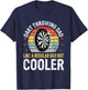 Dart Throwing Dad Father Dart Player Darts Funny T-Shirt - T-Shirt | Navy