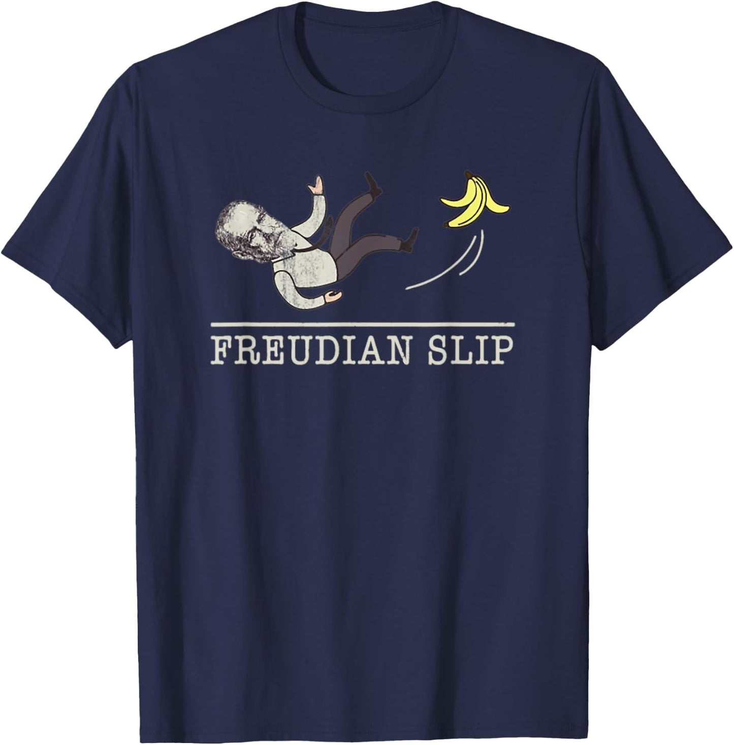 Freudian Slip On Banana T-Shirt - T-Shirt | Navy