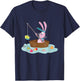 Funny Easter Bunny Fishing Egg Hunting - Easter Sunday Fun T-Shirt - T-Shirt | Navy