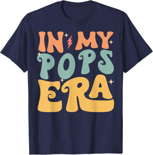In My POPS Era Groovy Funny Grandpa Father's Day T-Shirt - T-Shirt | Navy