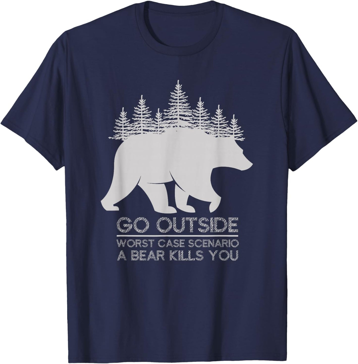Outdoor Activities Nature Lovers Mountaineering Camping T-Shirt - T-Shirt | Navy
