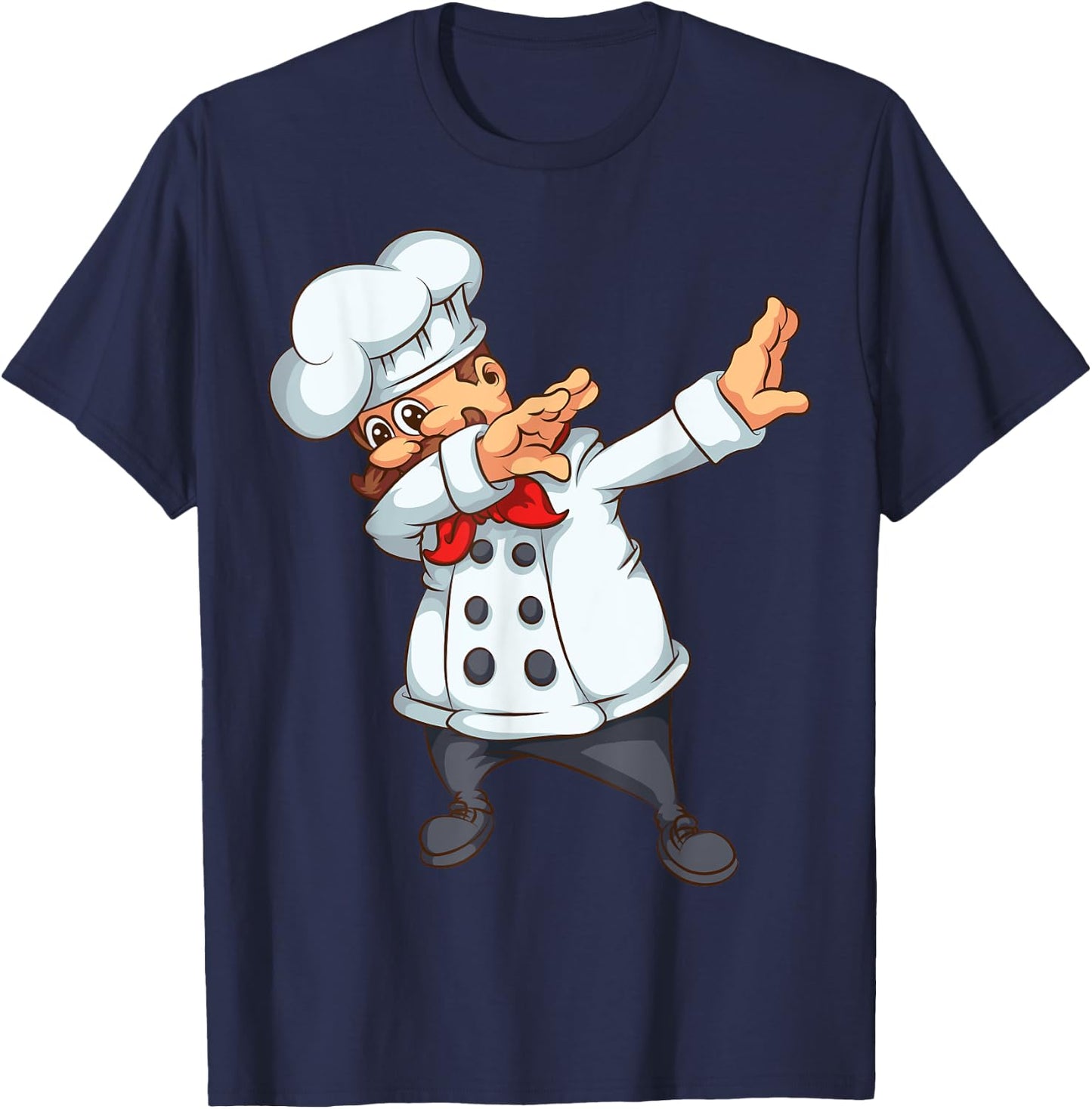Cute Dabbing Chef | Funny Dab Dance Pastry Cook Food Gift T-Shirt - T-Shirt | Navy