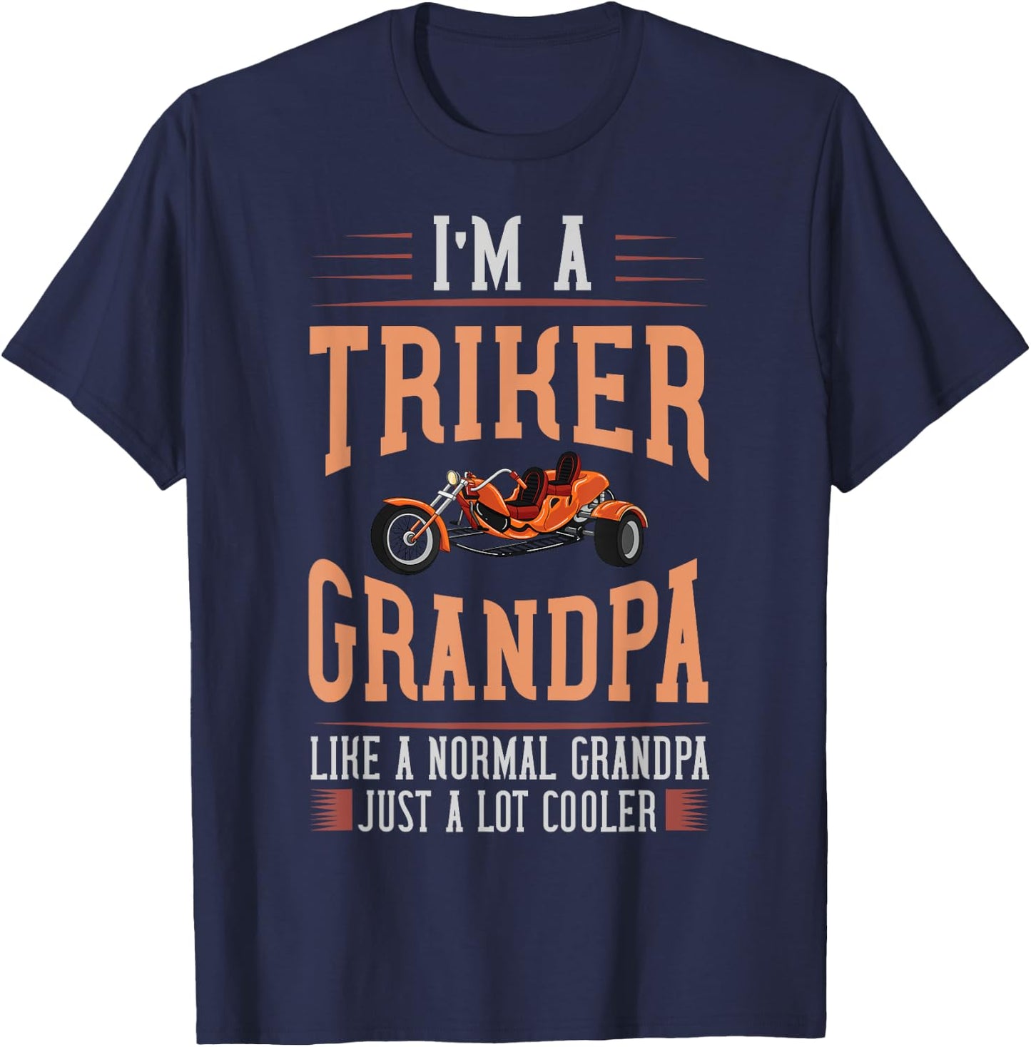 Trike Motorcycle Three Wheeler Bike T-Shirt - T-Shirt | Navy