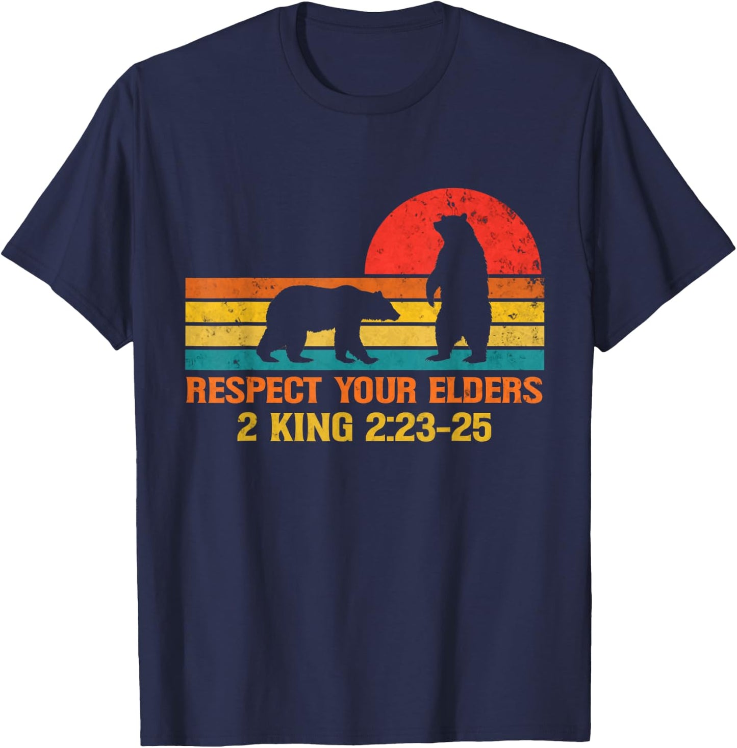 Respect Your Elders Bears Shirt For Man And Women T-Shirt - T-Shirt | Navy