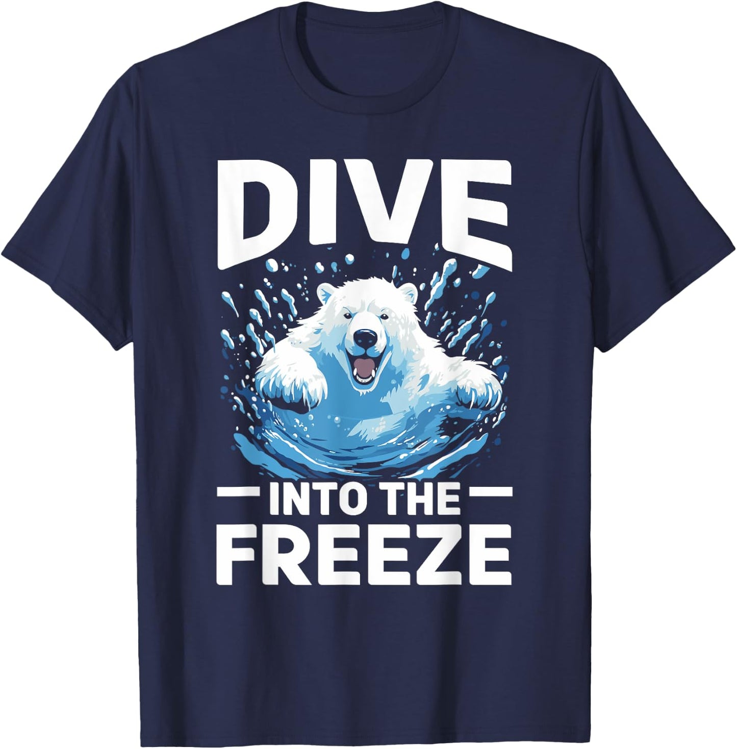 Polar Bear Plunge Icy Water Polar Plunge T-Shirt - T-Shirt | Navy