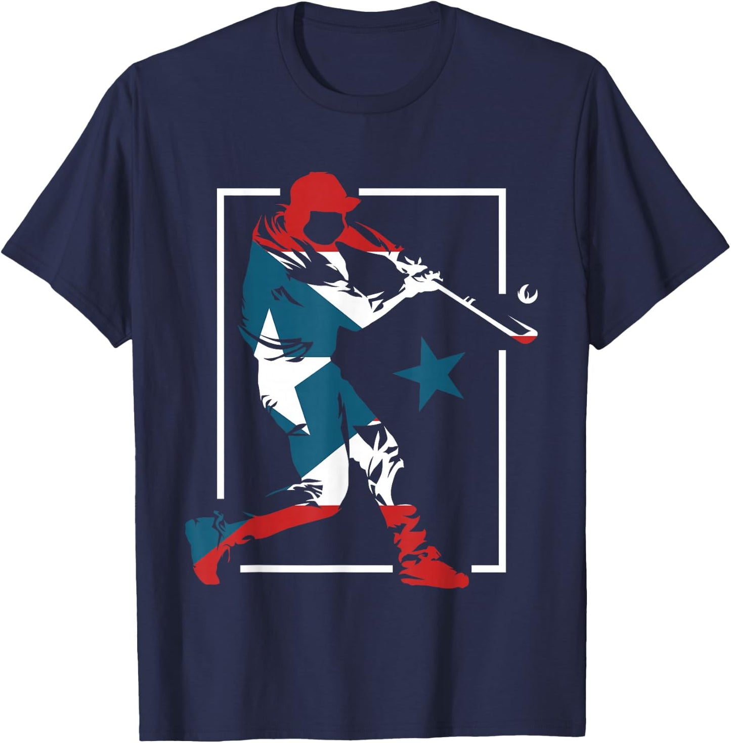 Puerto Rico Baseball Game Fans Lover Puerto Rican Pride Flag T-Shirt - T-Shirt | Navy