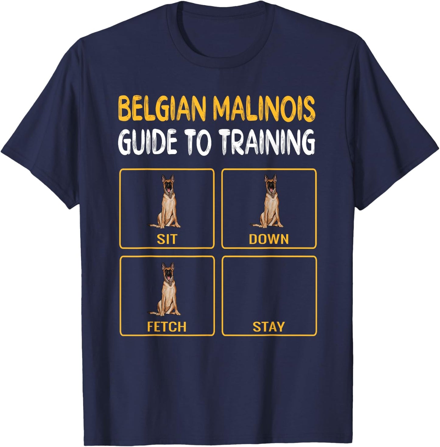 Funny Belgian Malinoi Guide To Training Dog Obedience Women T-Shirt - T-Shirt | Navy