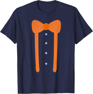Cute Bow Tie and Suspenders Funny Lazy Halloween Costume T-Shirt - T-Shirt | Navy