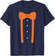 Cute Bow Tie and Suspenders Funny Lazy Halloween Costume T-Shirt - T-Shirt | Navy