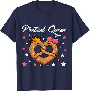 Pretzel Queen Pretzel Queen Bavarian Woman T-Shirt - T-Shirt | Navy