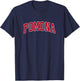 Pomona California CA Vintage Sports Design Red Design T-Shirt - T-Shirt | Navy