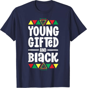 Young Gifted and Black History Shirts for Boys African T-Shirt - T-Shirt | Navy