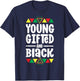 Young Gifted and Black History Shirts for Boys African T-Shirt - T-Shirt | Navy