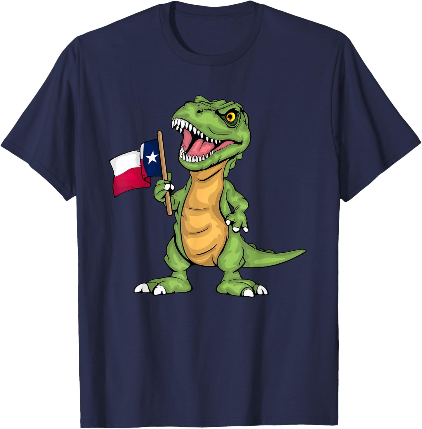 Texas Lover Kids Dinosaur Lover USA Texas Flag T-Shirt - T-Shirt | Navy