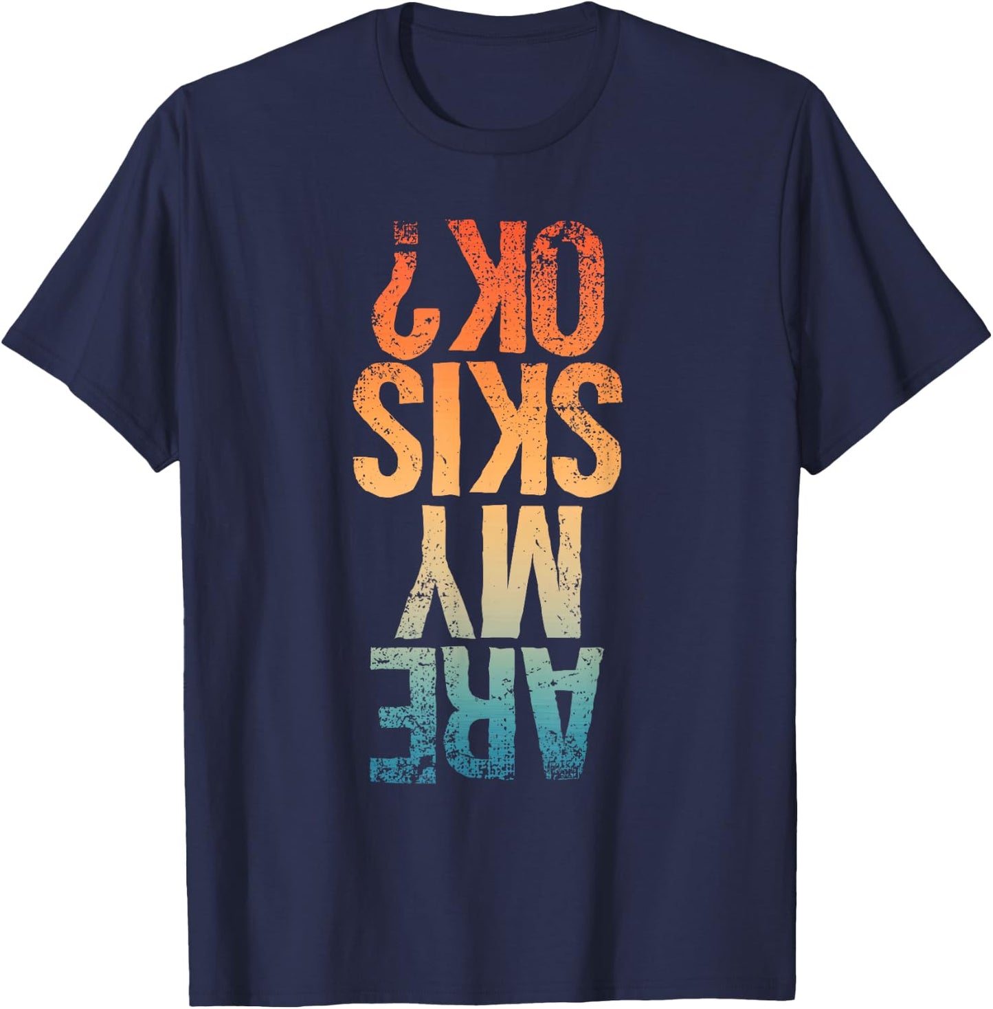 Funny Ski Design Women Kids Boys Girls Skiing Lover T-Shirt - T-Shirt | Navy