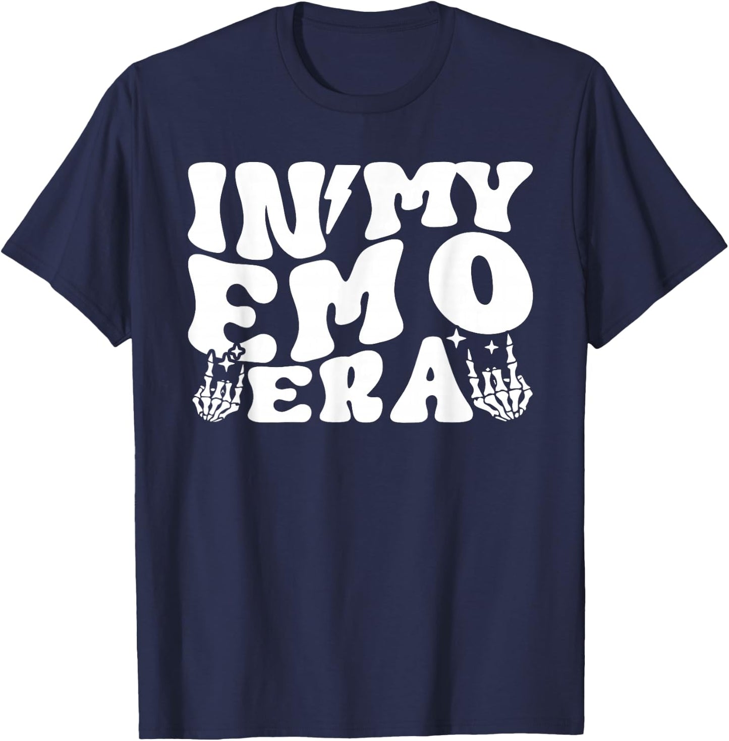 In My Emo Era Funny 90s Kids 90s Babies Millenials Teenagers T-Shirt - T-Shirt | Navy