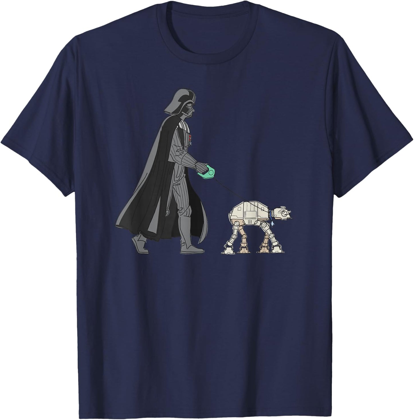 Star Wars Darth Vader the Dog Walker Meme T-Shirt - T-Shirt | Navy