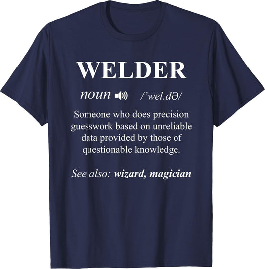Cool Welder Definition Funny Noun Welding Welders Gift Men Small T-Shirt - T-Shirt | Navy