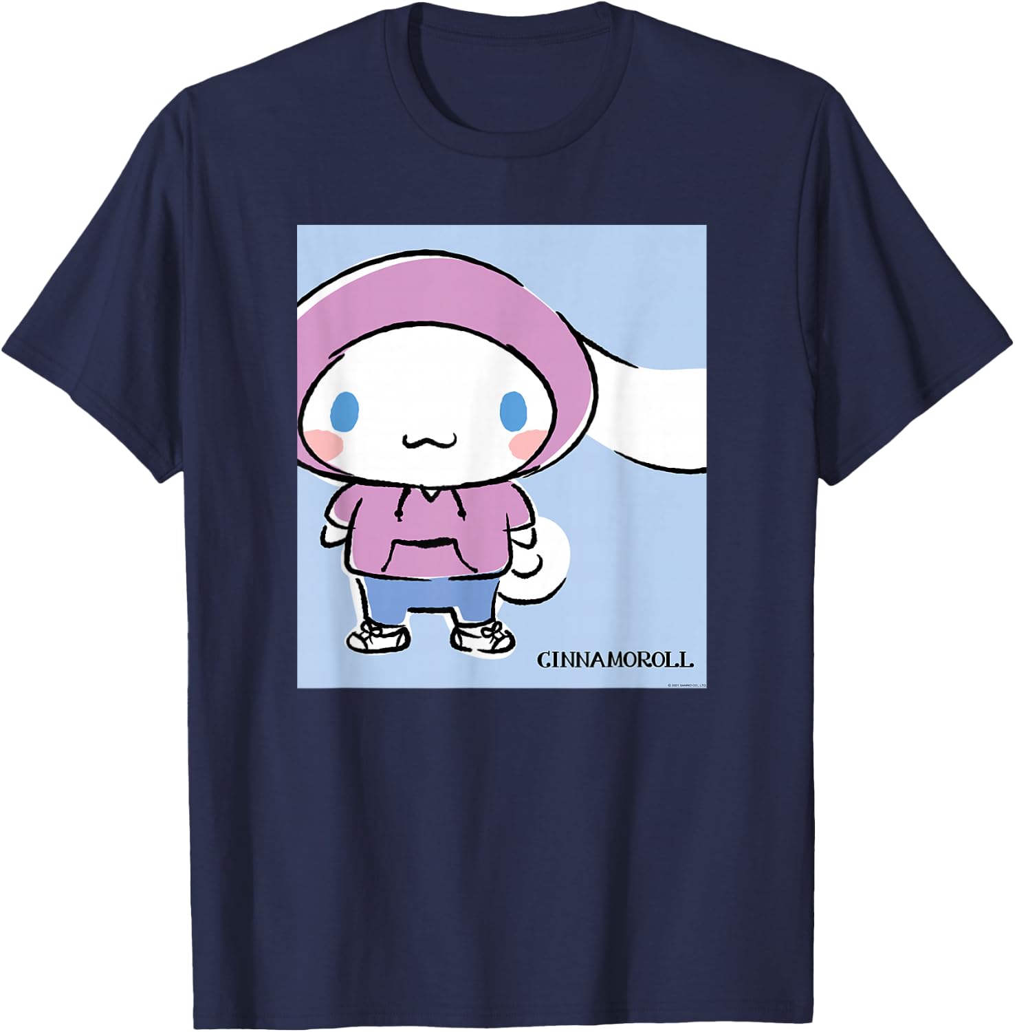 Cinnamoroll Collection Streetwear Print T-Shirt - T-Shirt | Navy