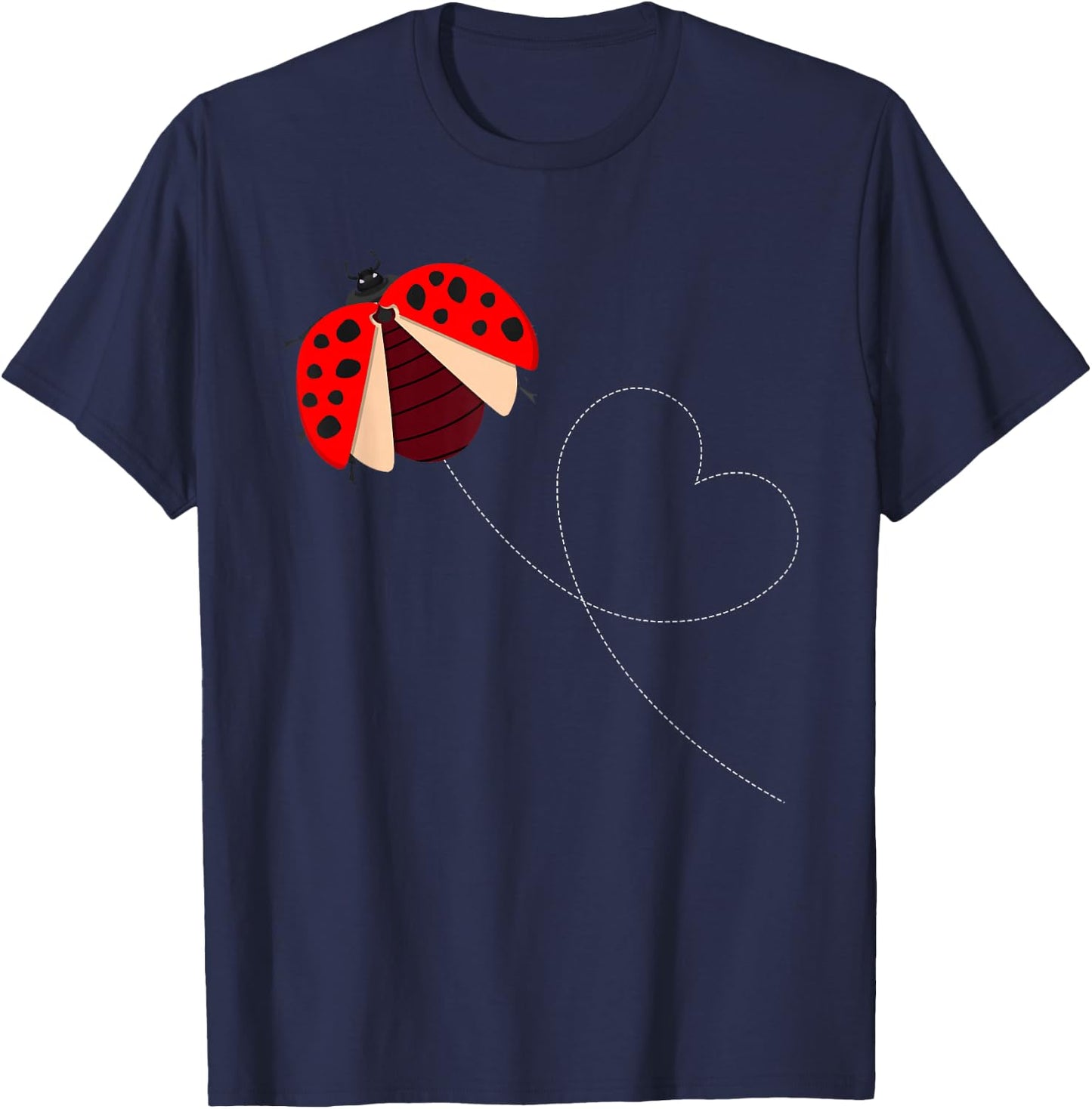Funny Ladybug Design Women Boys Girls Lady Bug Lover T-Shirt - T-Shirt | Navy