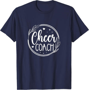 Cheer Coach Funny Design Cute Cheer Coach Cool Coaching T-Shirt - T-Shirt | Navy