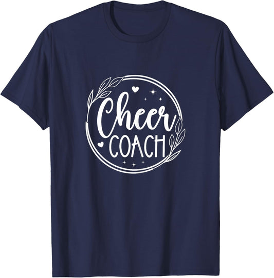 Cheer Coach Funny Design Cute Cheer Coach Cool Coaching T-Shirt - T-Shirt | Navy