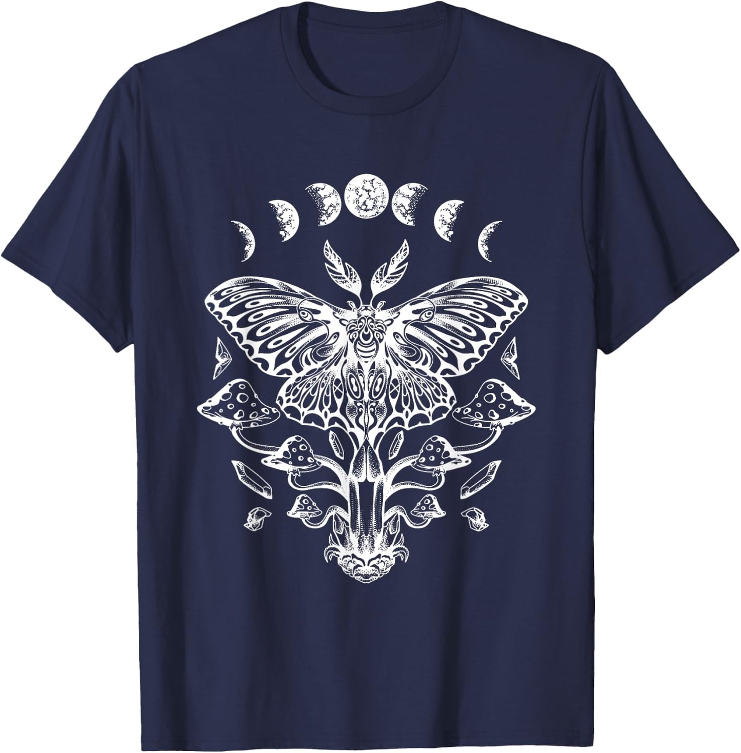 Cute Luna Moth Beautiful Butterfly Insect Lover Themed T-Shirt - T-Shirt | Navy