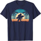 Bigfoot Surfer on the Beach Surfing Vintage Bigfoot Women Girls Kids T-Shirt - T-Shirt | Navy