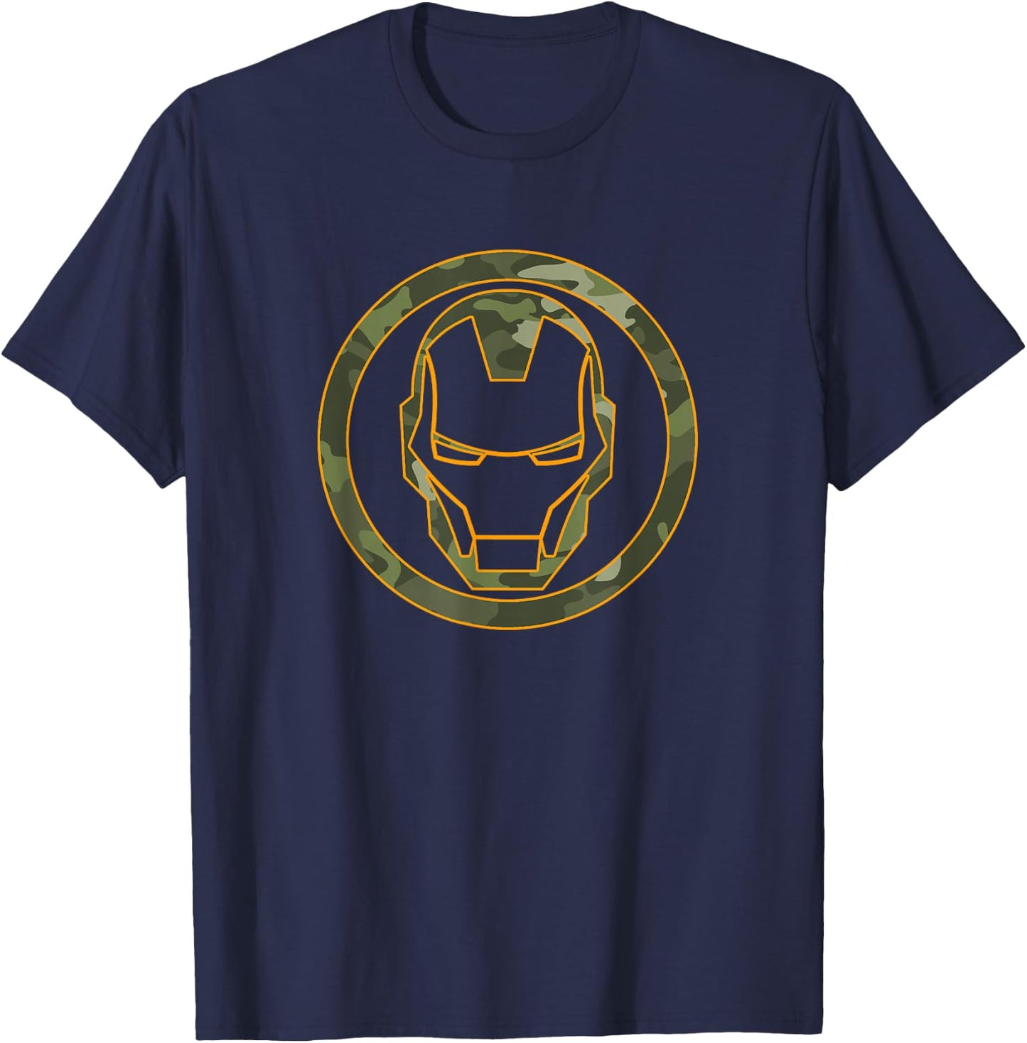 Marvel Avengers Iron Man Camouflage Logo T-Shirt - T-Shirt | Navy