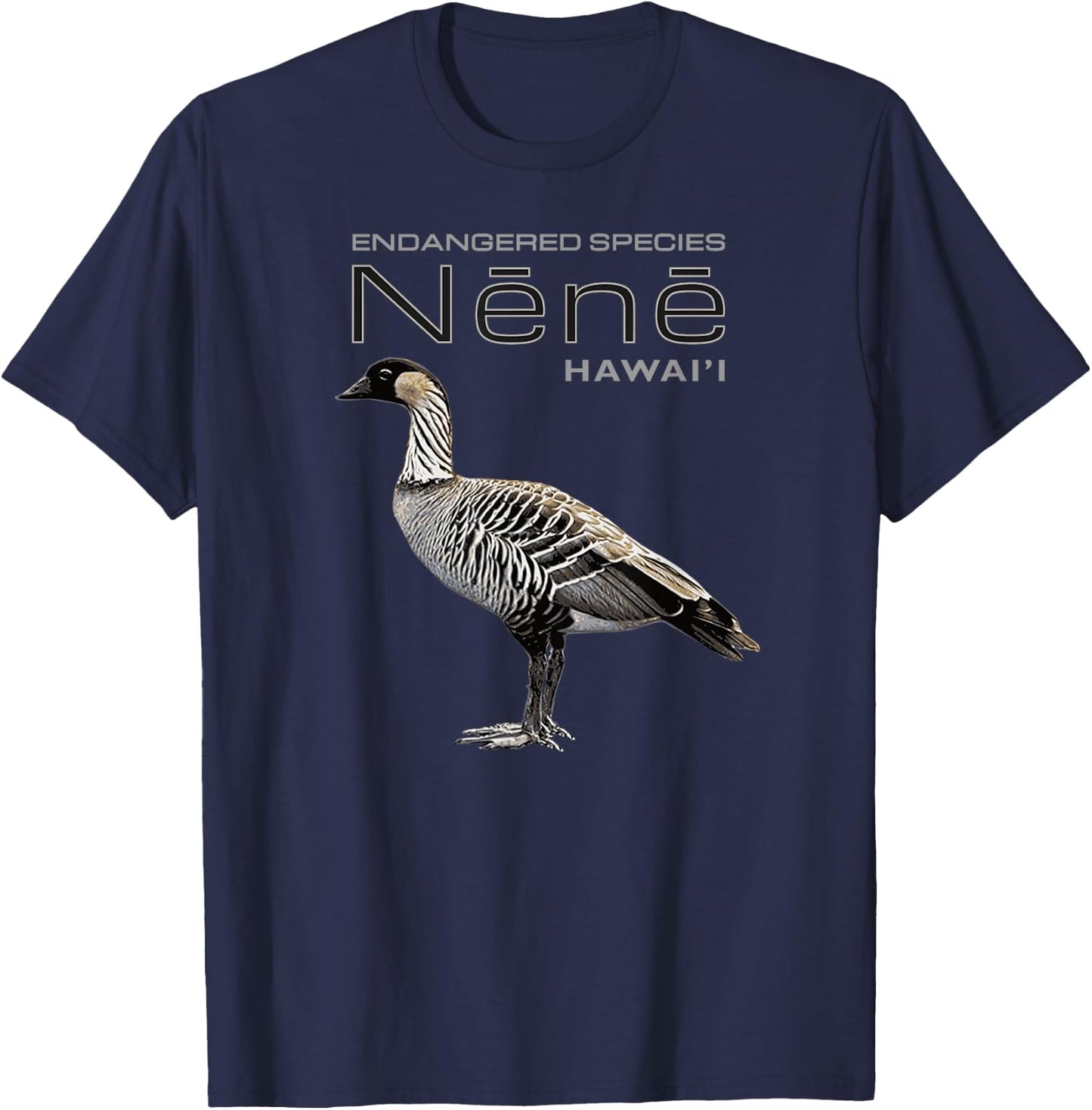 Nene Hawaii Endangered Species Goose Hawaiian Aloha Lit Gift T-Shirt - T-Shirt | Navy