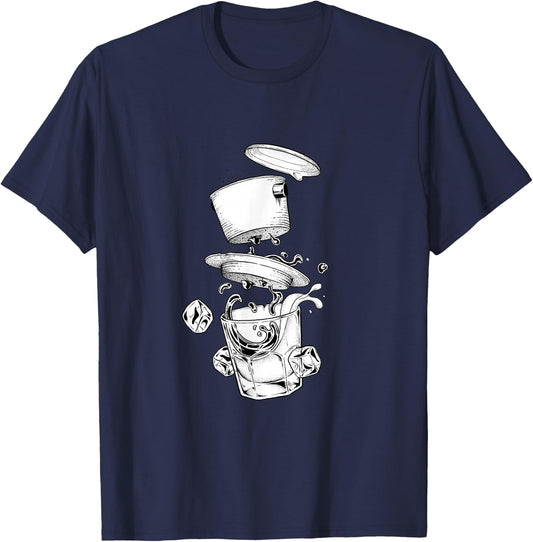 Vietnamese Coffee Art Unique Design Vietnam cafe sua da T-Shirt - T-Shirt | Navy