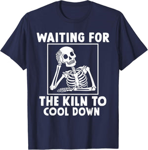 Pottery Waiting for the Kiln To Cool Down Funny Pottery T-Shirt - T-Shirt | Navy