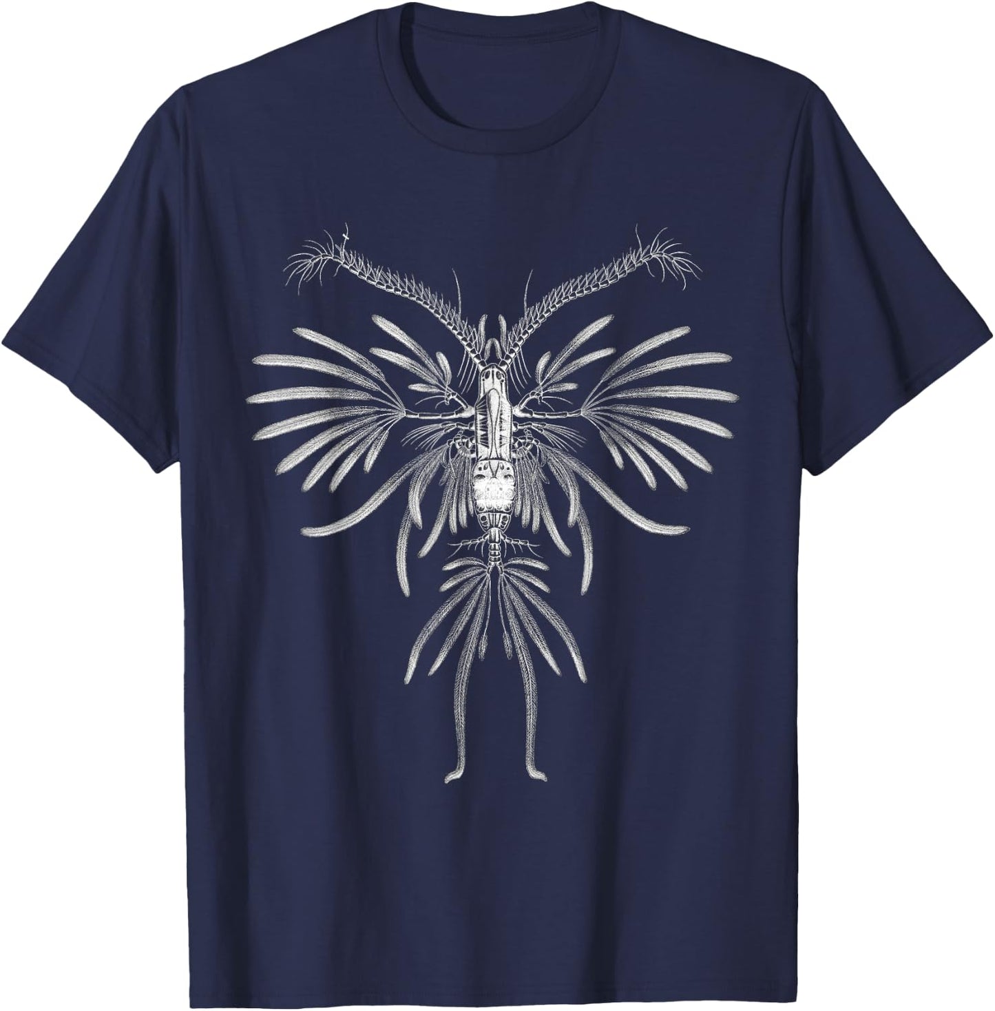 Plankton Krebs - Ernst Haeckel Microcosmos Vintage Art T-Shirt - T-Shirt | Navy