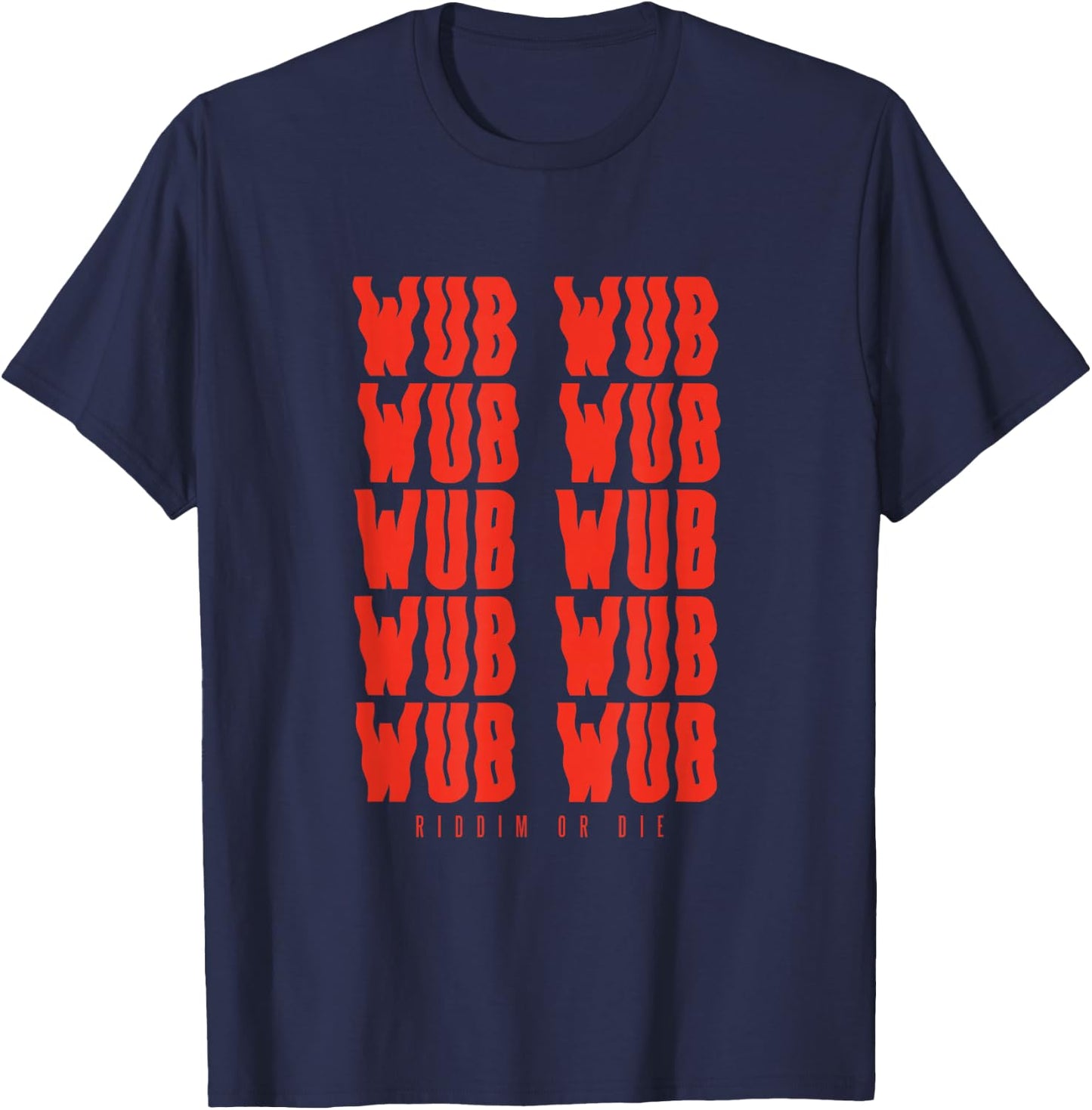 The Riddim Kid Designs Wub Wub Dubstep Riddim - Men's Black Small Classic Fit Short Sleeve T-Shirt - T-Shirt | Navy