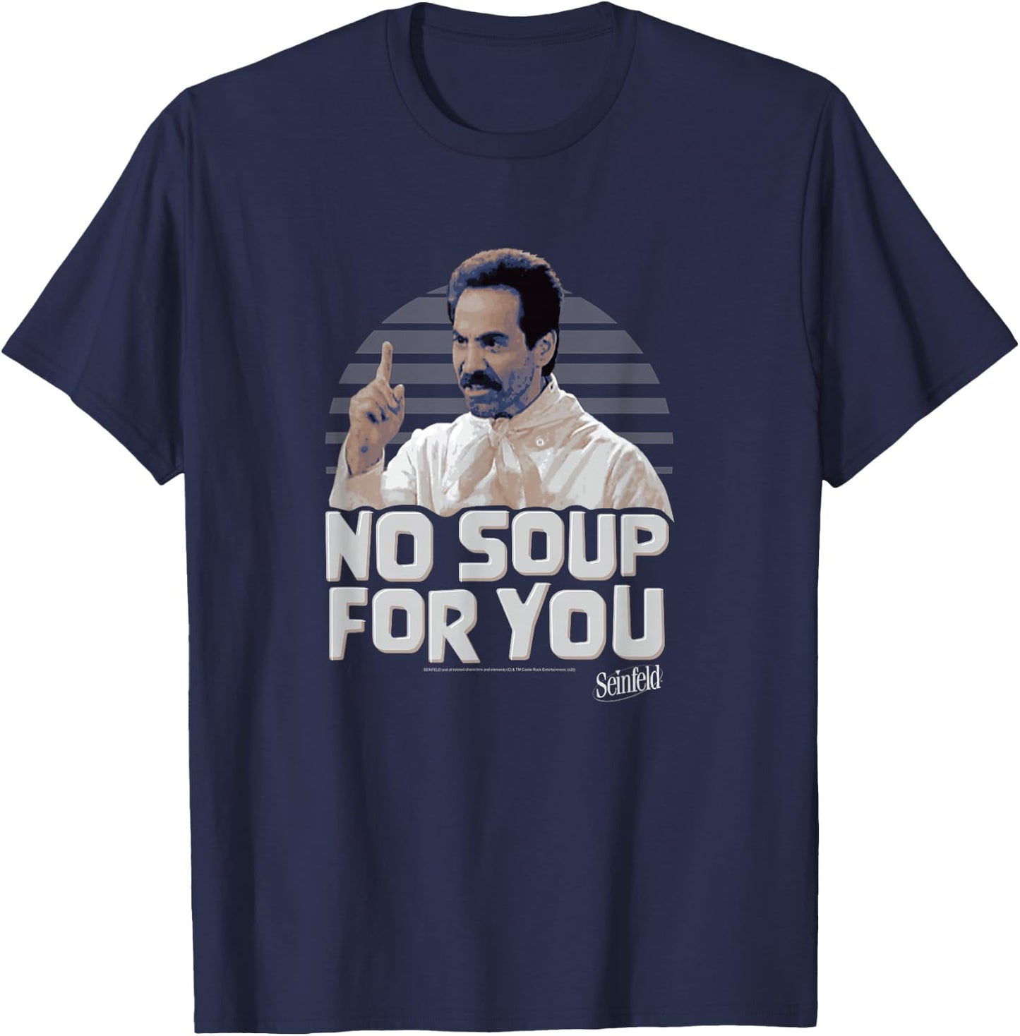 Seinfeld No Soup For You Character Poster T-Shirt - T-Shirt | Navy