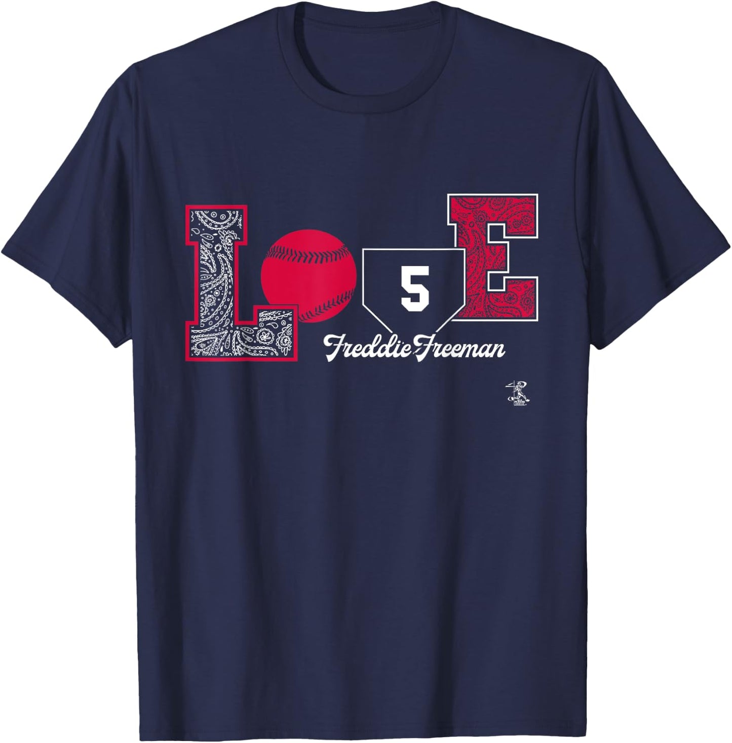 Freddie Freeman Love Player Gameday T-Shirt - T-Shirt | Navy