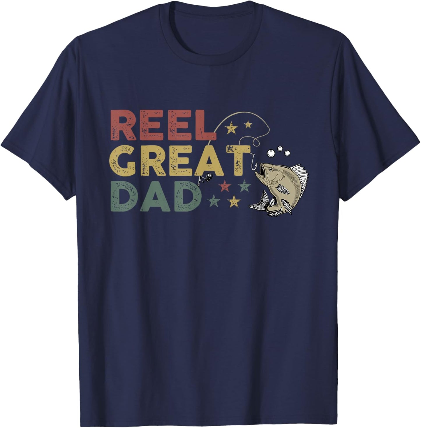 Reel Great Dad Father's Day T-Shirt - T-Shirt | Navy
