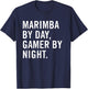 Marimba By Day Gamer By Night T-Shirt - T-Shirt | Navy