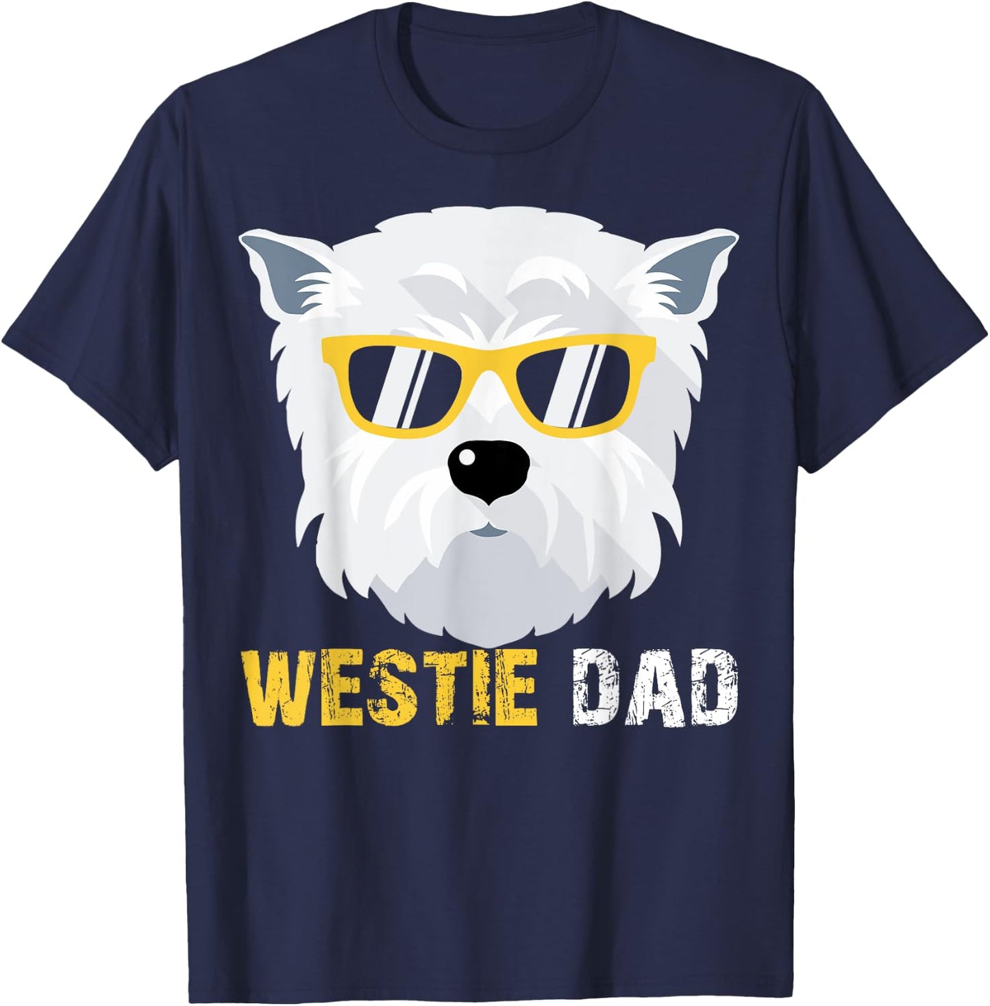 Westie Dad Shirts For Dog Owners Fathers Day Men T-Shirt - T-Shirt | Navy