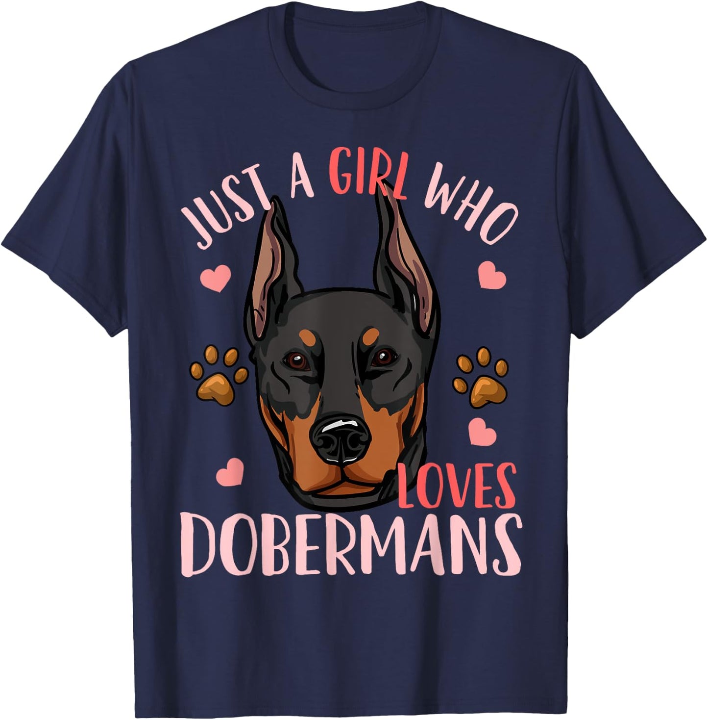 Doberman Dog T-Shirt - T-Shirt | Navy