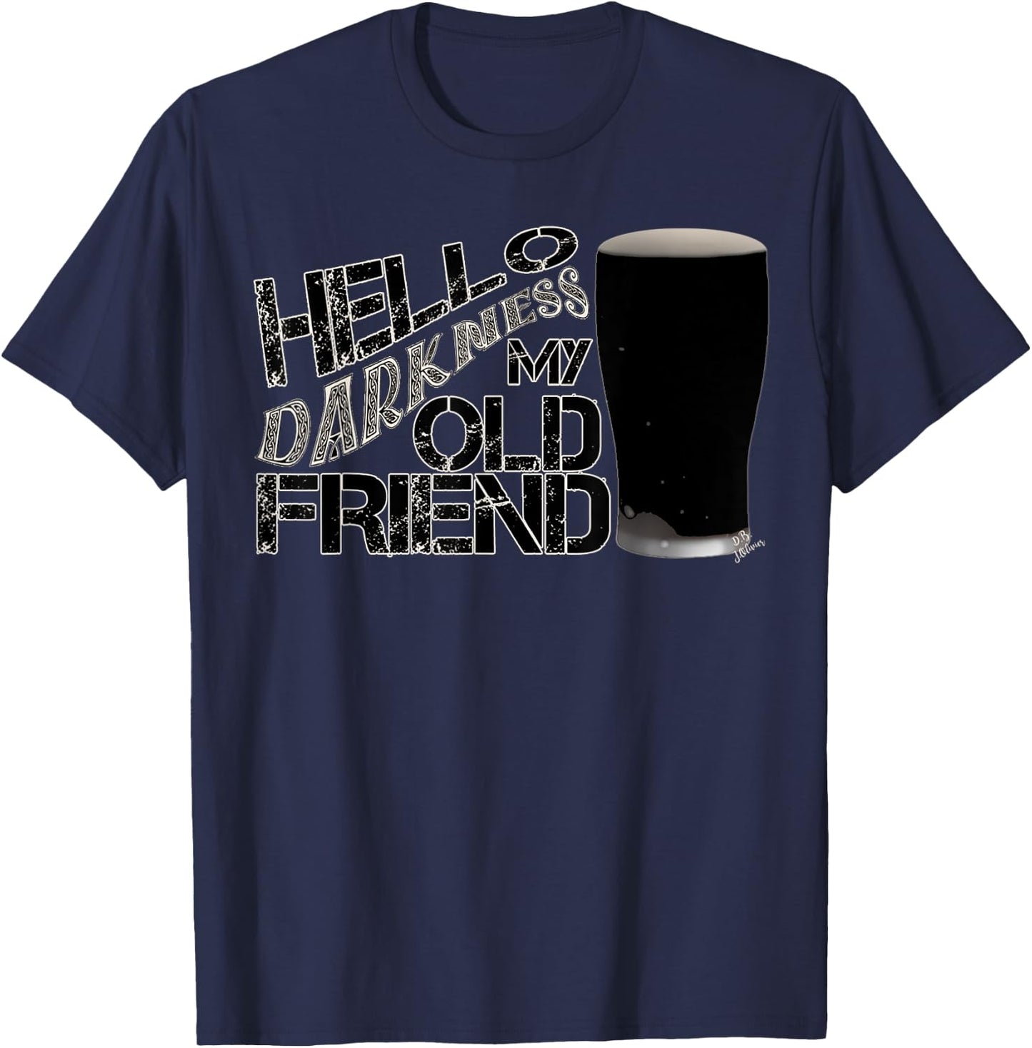 Hello darkness my old friend altbier - funny beer T-Shirt - T-Shirt | Navy