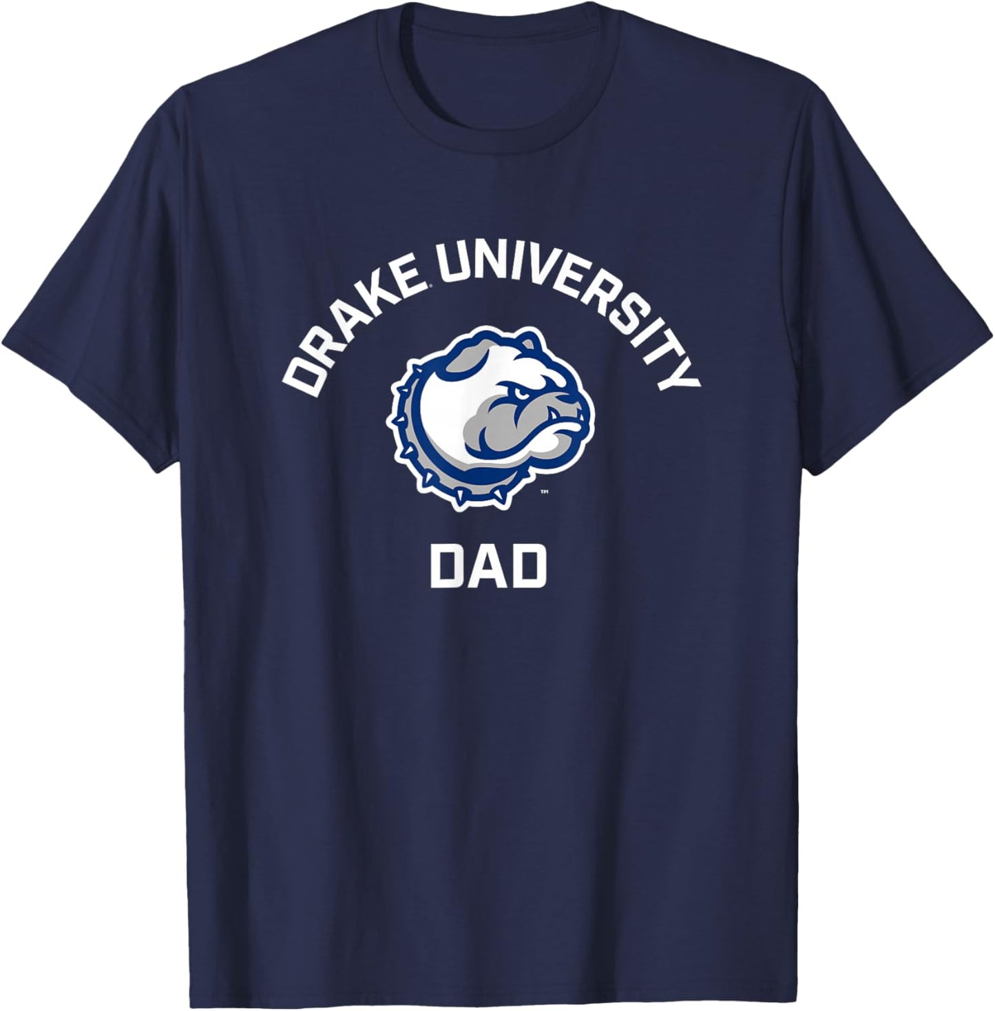 Drake University Bulldogs Arched Dad T-Shirt - T-Shirt | Navy