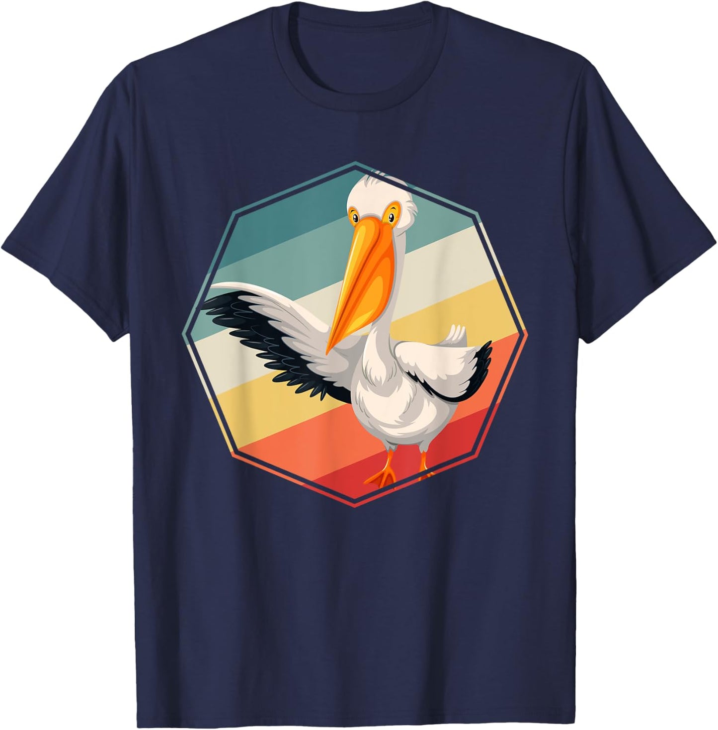 Cute Pelican Bird Toddlers Gift Pelican T-Shirt - T-Shirt | Navy