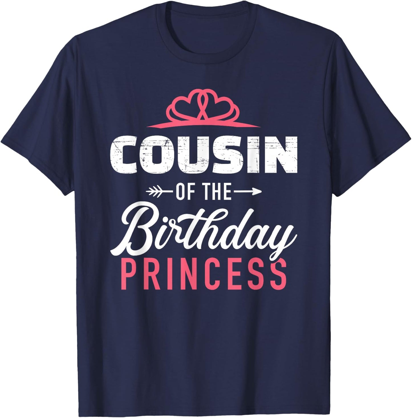 Cousin of the birthday princess girl matching family T-Shirt - T-Shirt | Navy