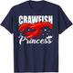 Cute Lobster Crayfish Lover Ladies Crawfish Princess Girls T-Shirt - T-Shirt | Navy