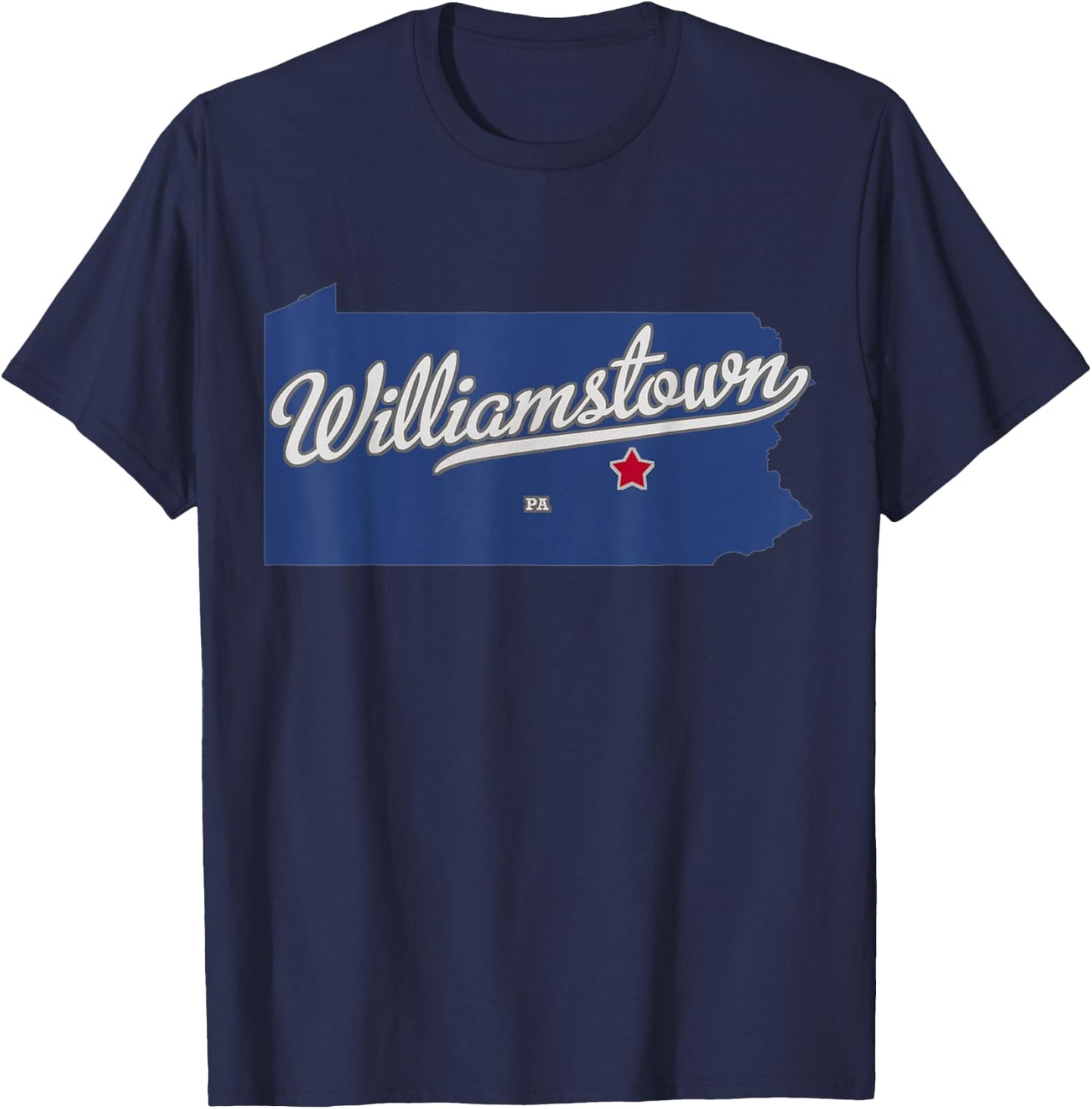 Williamstown Pennsylvania PA Map T-Shirt - T-Shirt | Navy