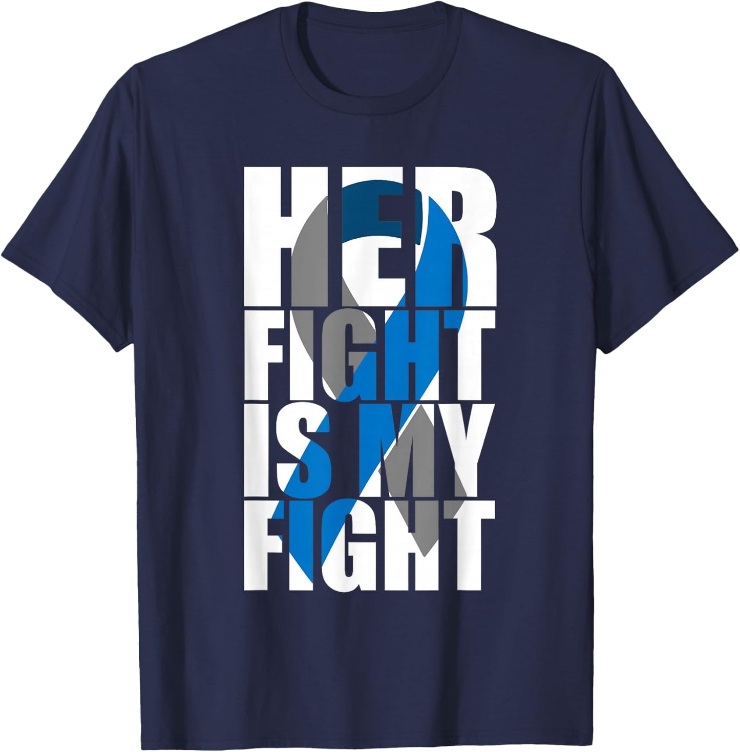 Her fight is my fight Diabetes T-Shirt - T-Shirt | Navy